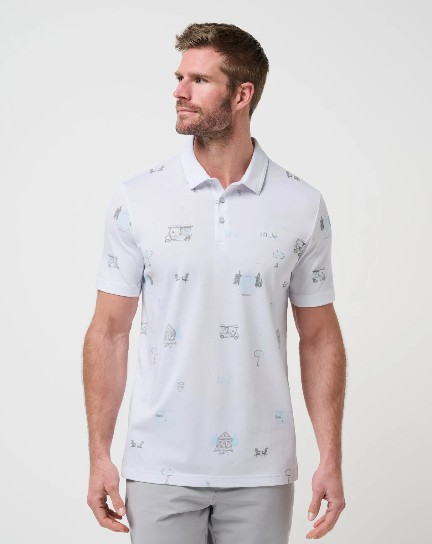 Snow Chance Polo Curved Hemline Comfortable Collar