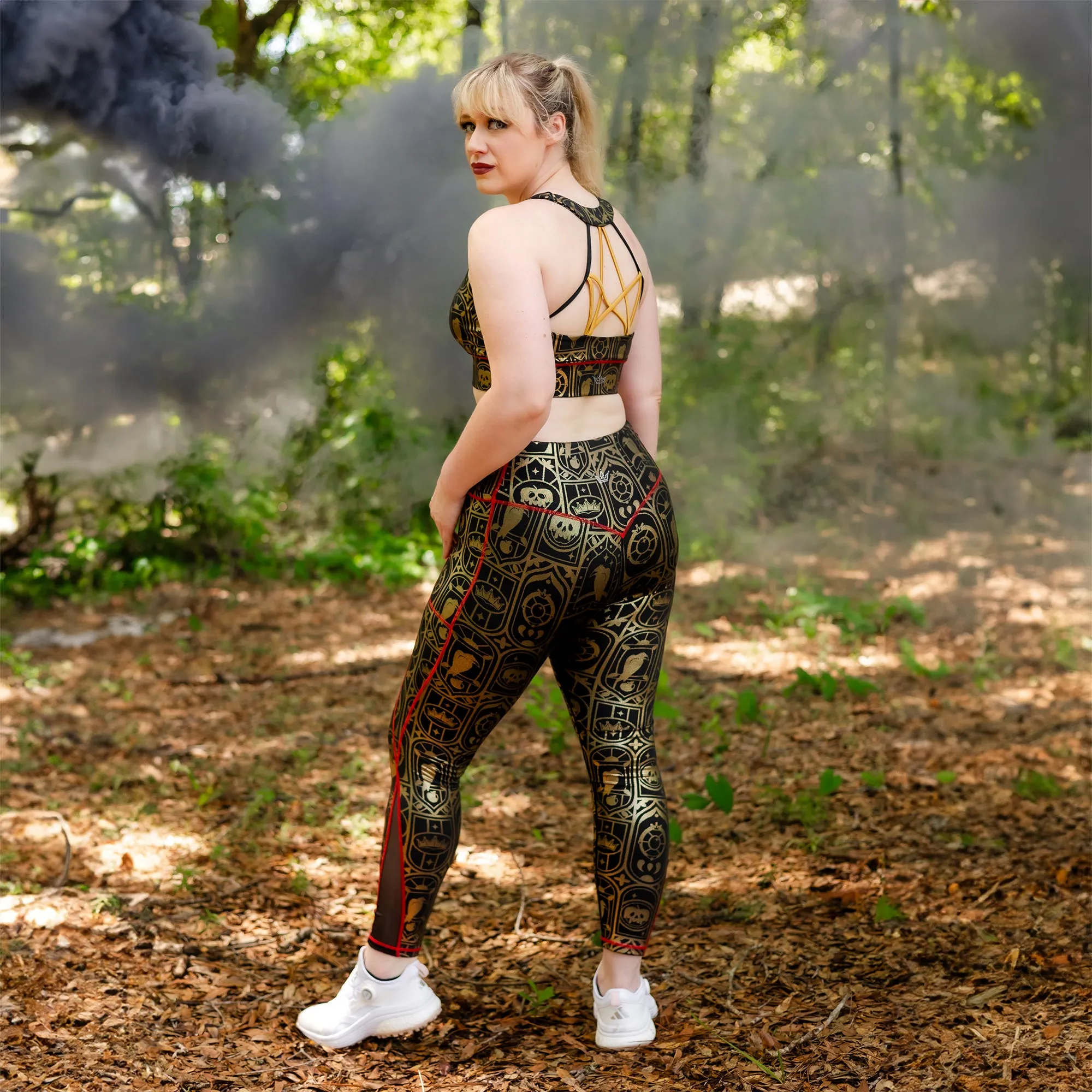 Quick Drying Petite Size Daily Routine Poisoned Heart Villain Leggings