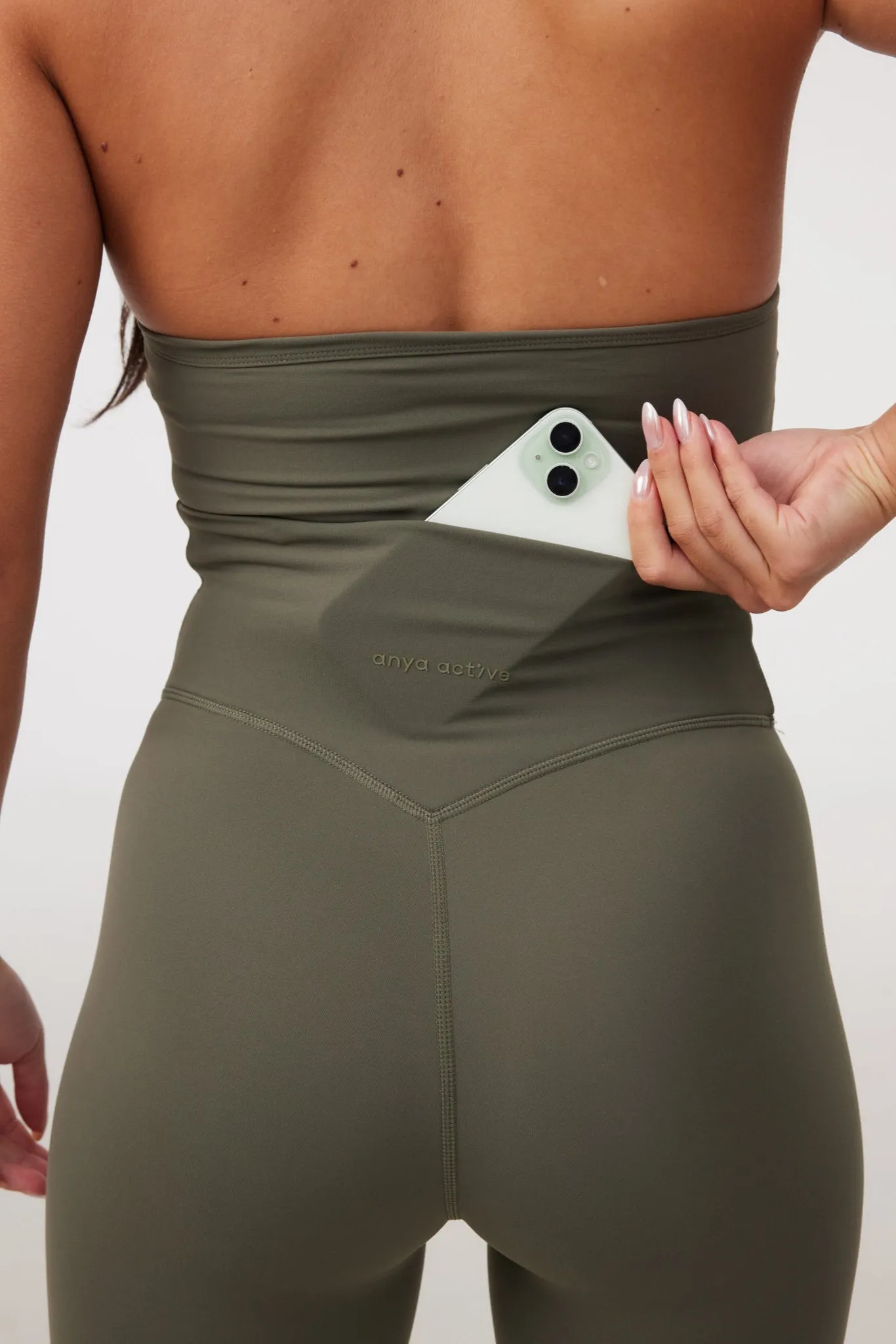 V Leggings (Full 24") in Avocado Natural Stretch Easy Flow