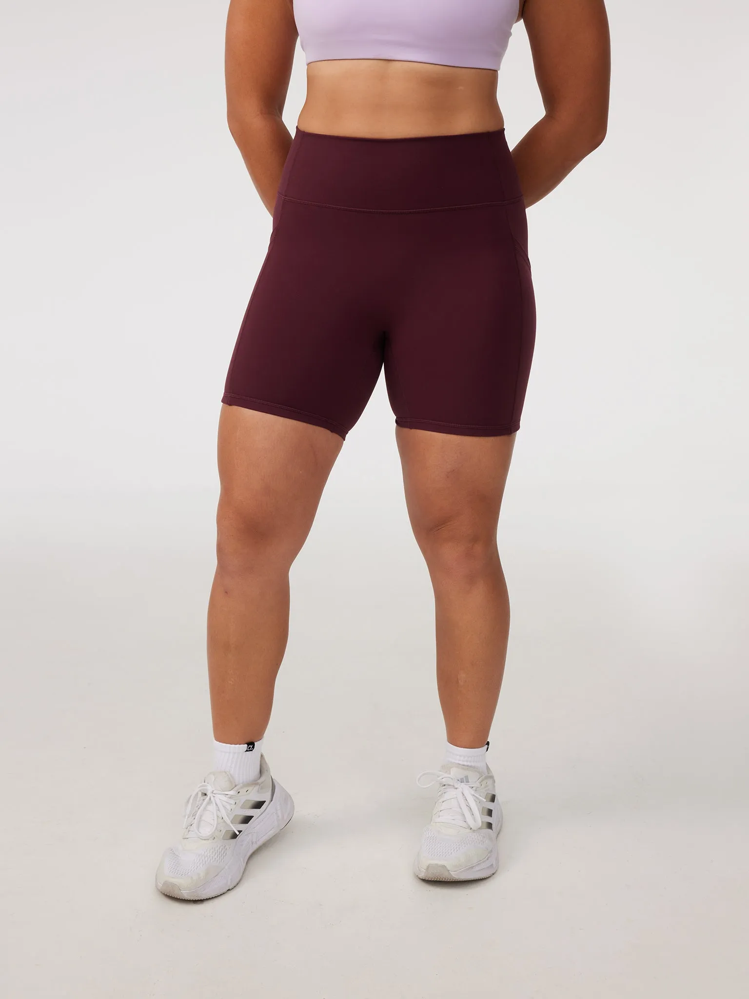 Pocket Shorts (Biker 6") in Sister nylon blend Wide Range Motion