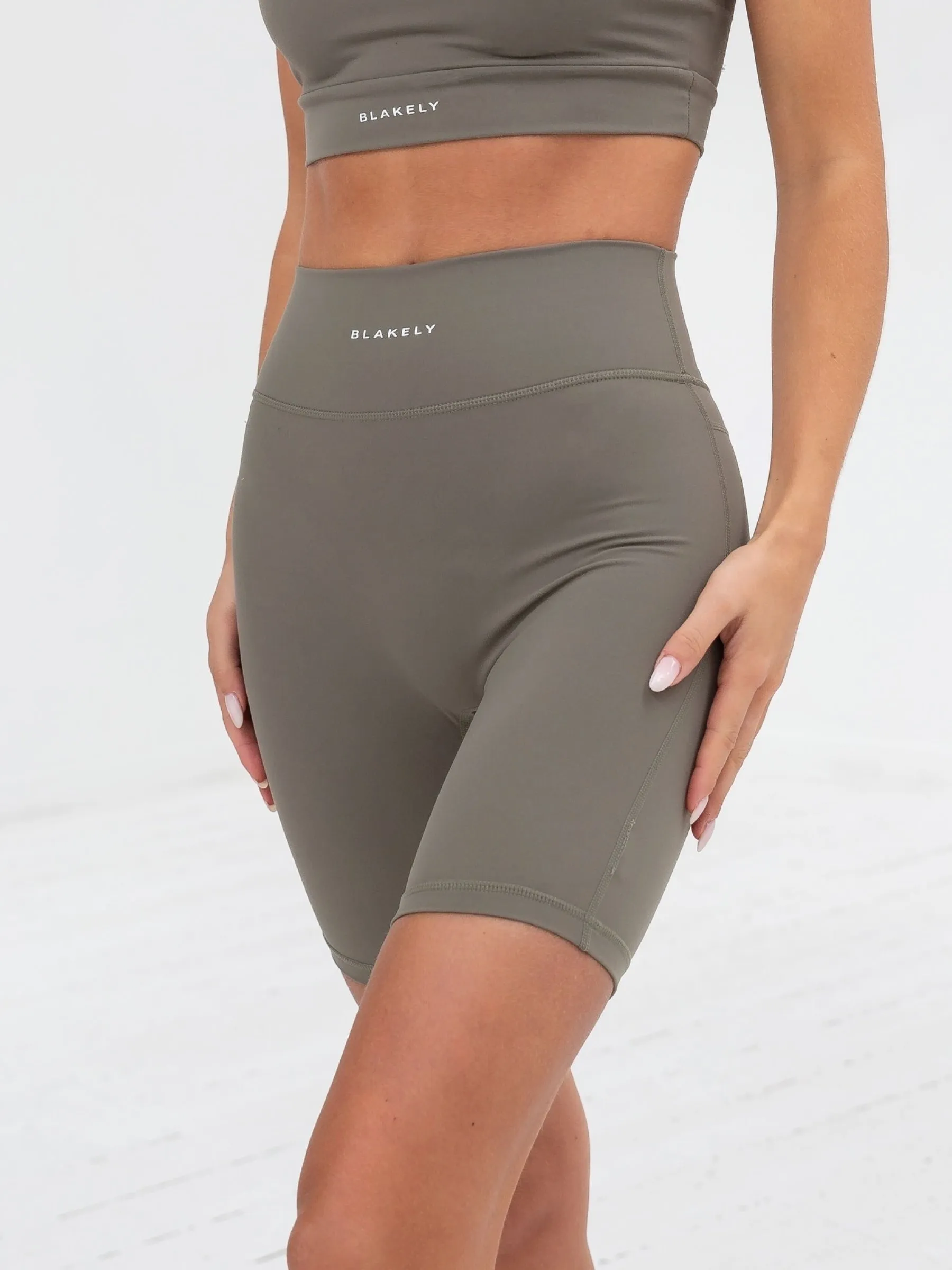Ultimate Active Shorts - Safari Green Compression Fit