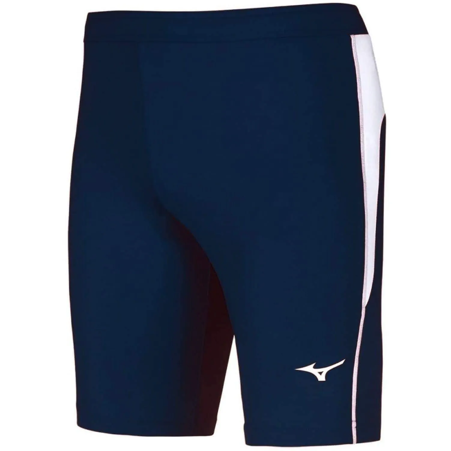 rayon fabric slim fit Mizuno Core Mens Short Running Tights - Blue