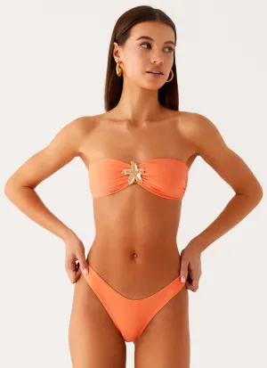 Cuba Bikini Bottoms - Peach Non Chafing Seamless Edges