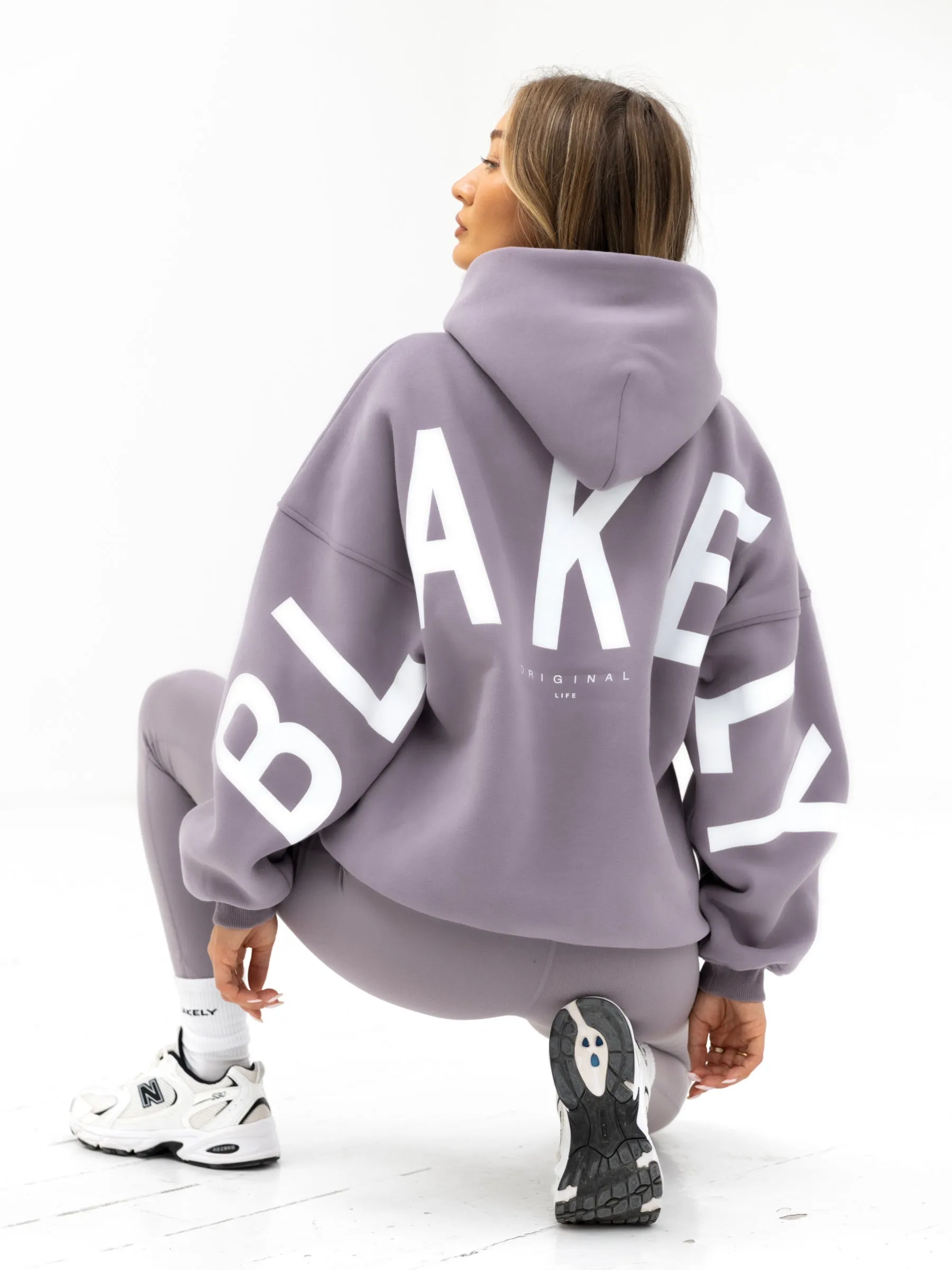 Isabel Oversized Hoodie - Soft Purple Extended Back Length Date Night Casual