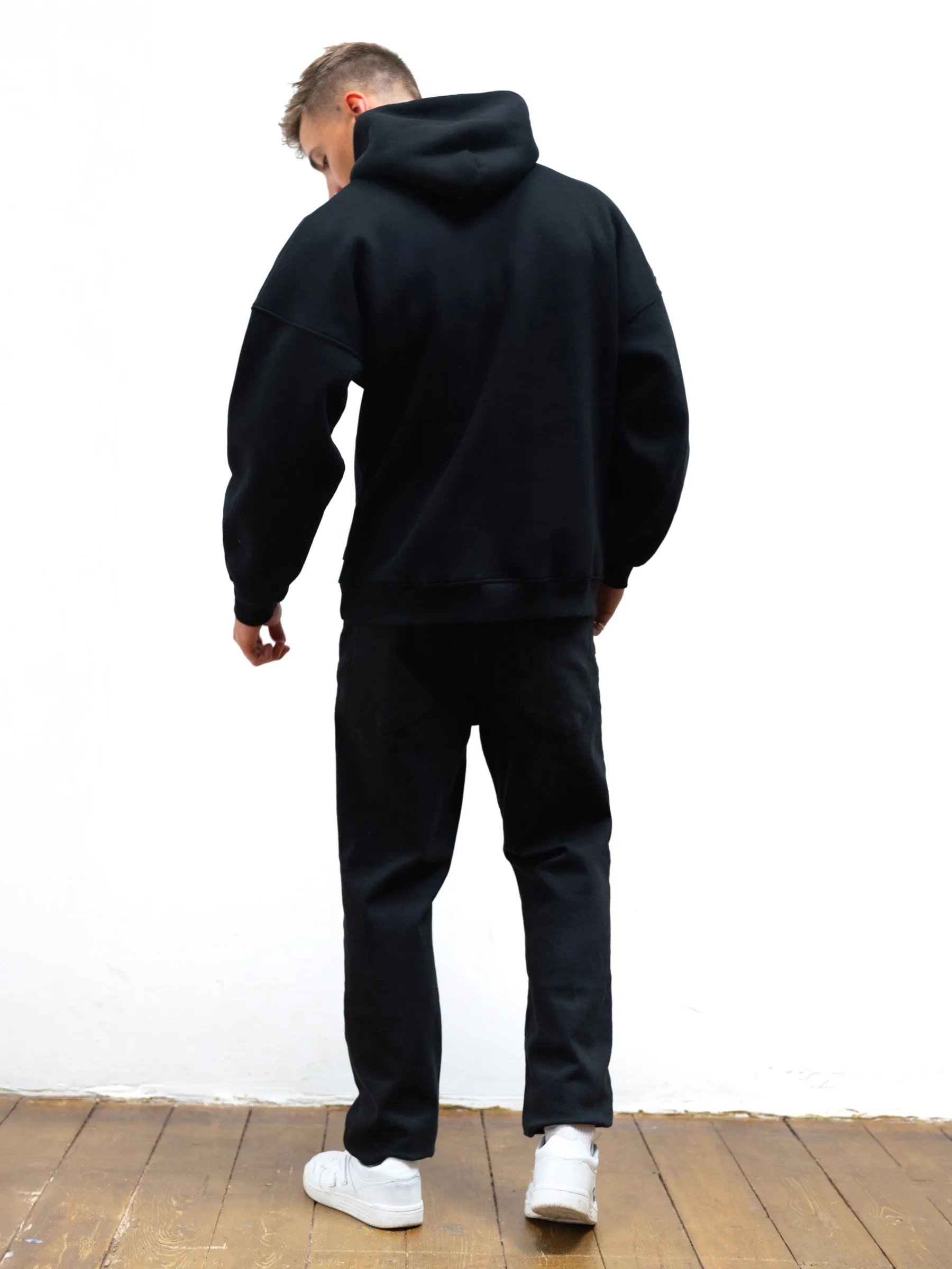 Mercer Relaxed Hoodie - Black Iridescent effect Fashionable