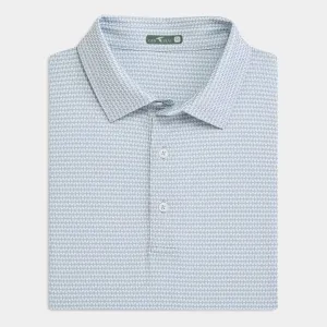 Argyle Geo Printed Performance Polo High-Quality Stitching