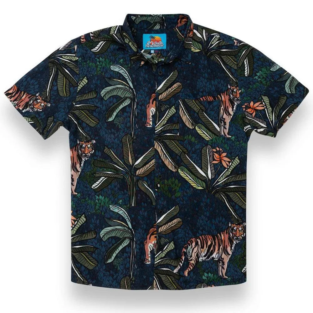 Summer Ready Balls Beachwear Night Stalker Button Up