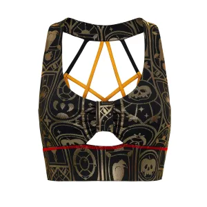 Poisoned Heart Villain Sports Bra Hemmed edges seams