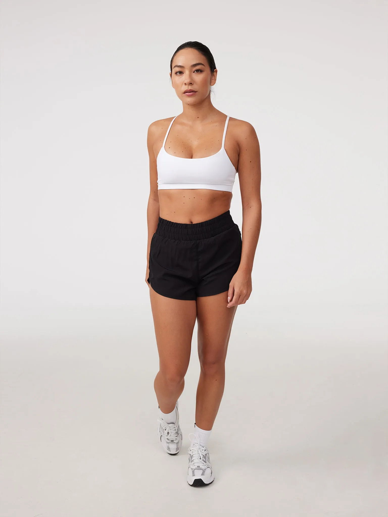 Zigzag stitching Mesh Wispy Bra in Yoghurt