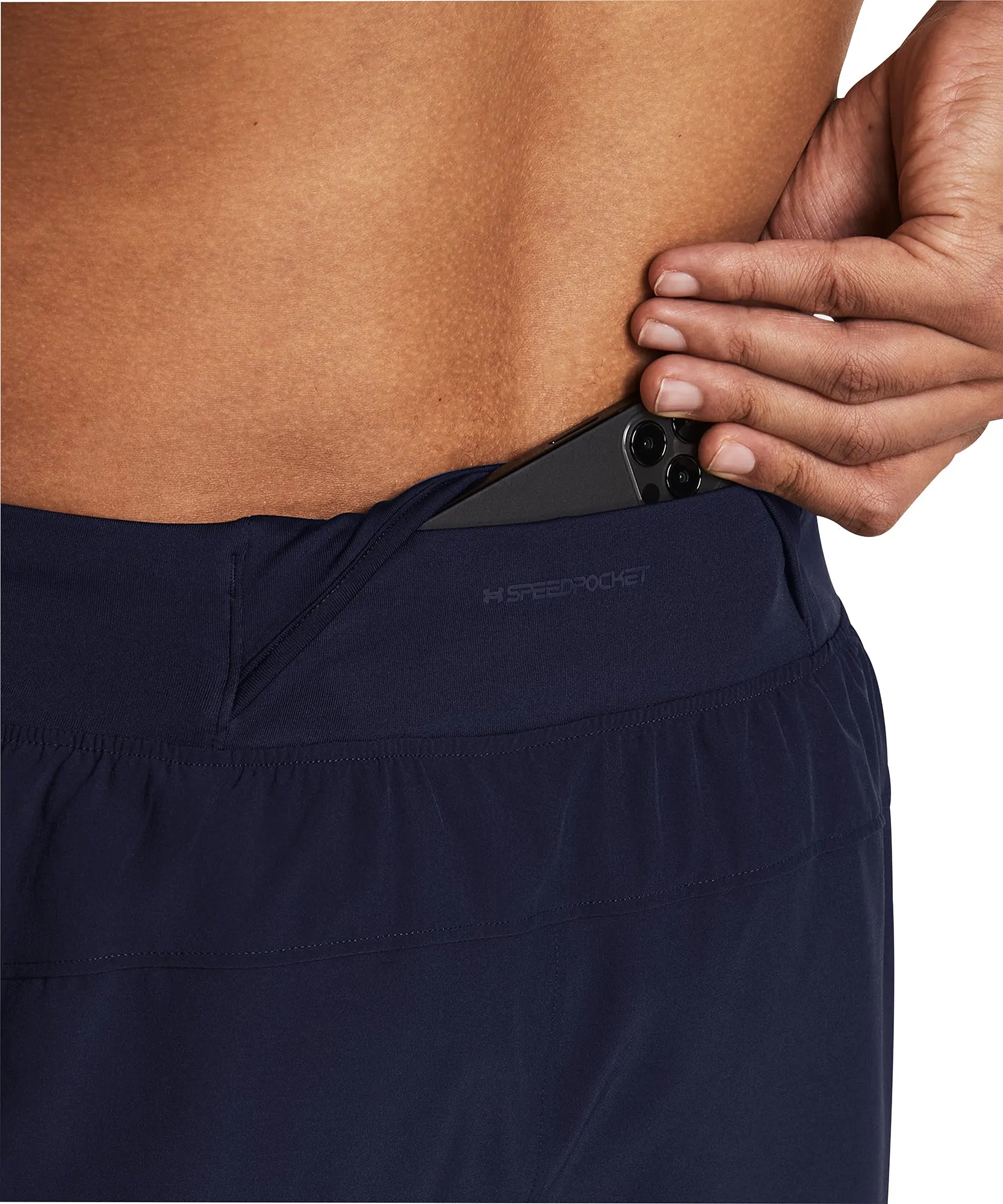 Under Armour Launch Elite 5 Inch Mens Running Shorts - Blue Minimalist Style