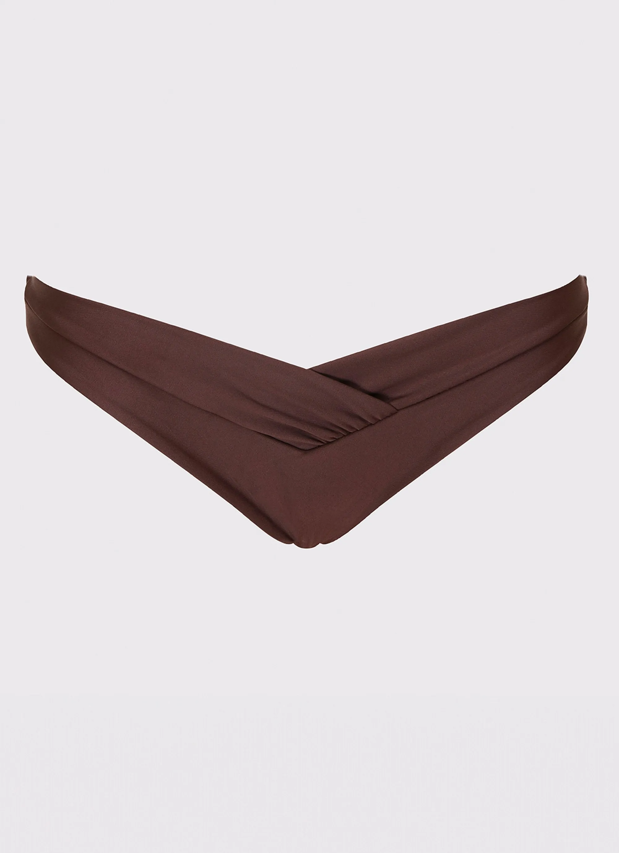 Glossy Finish Delta Bikini Bottoms - Brown