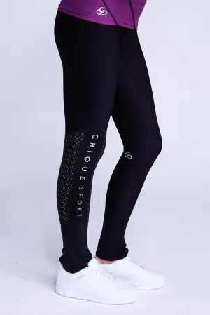 Inspire Non-Slip Leggings in Black Moisture Wicking Active Lifestyle