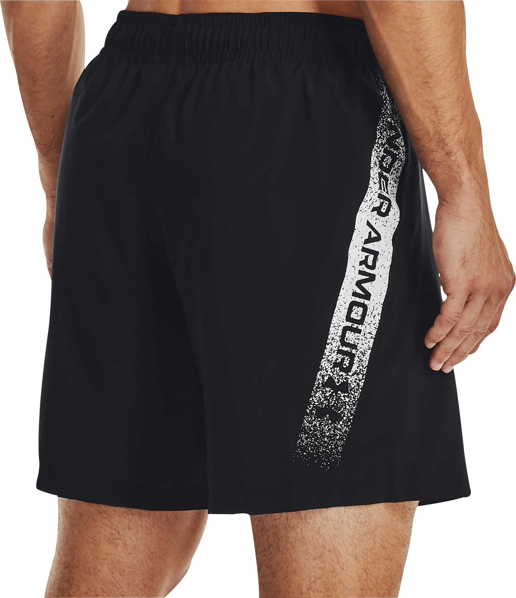 Under Armour Woven Graphic Mens Running Shorts - Black Travel Shorts