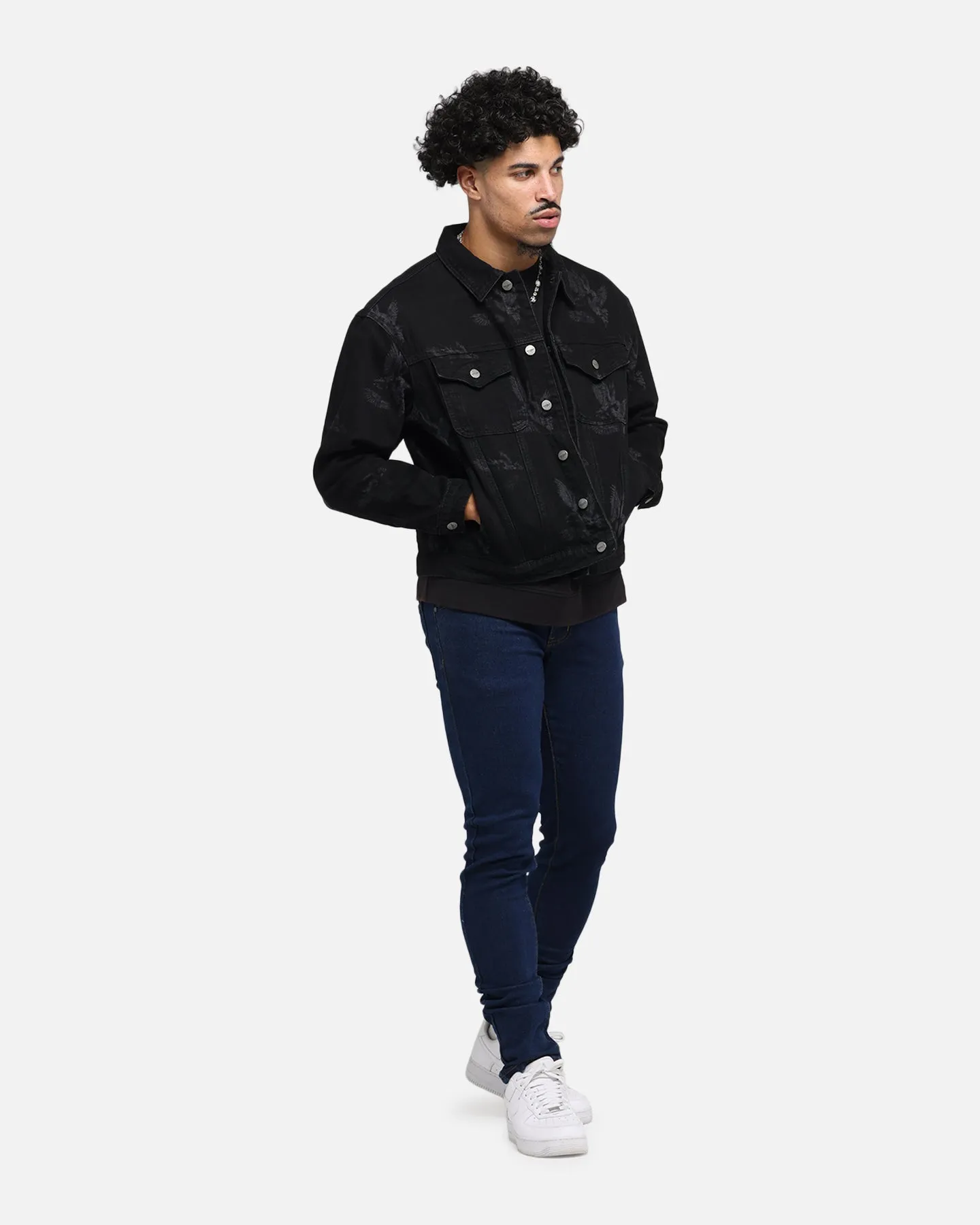 No Fade Look Zip Fly Closure Saint Morta Dynasty Jeans Indigo/Tan