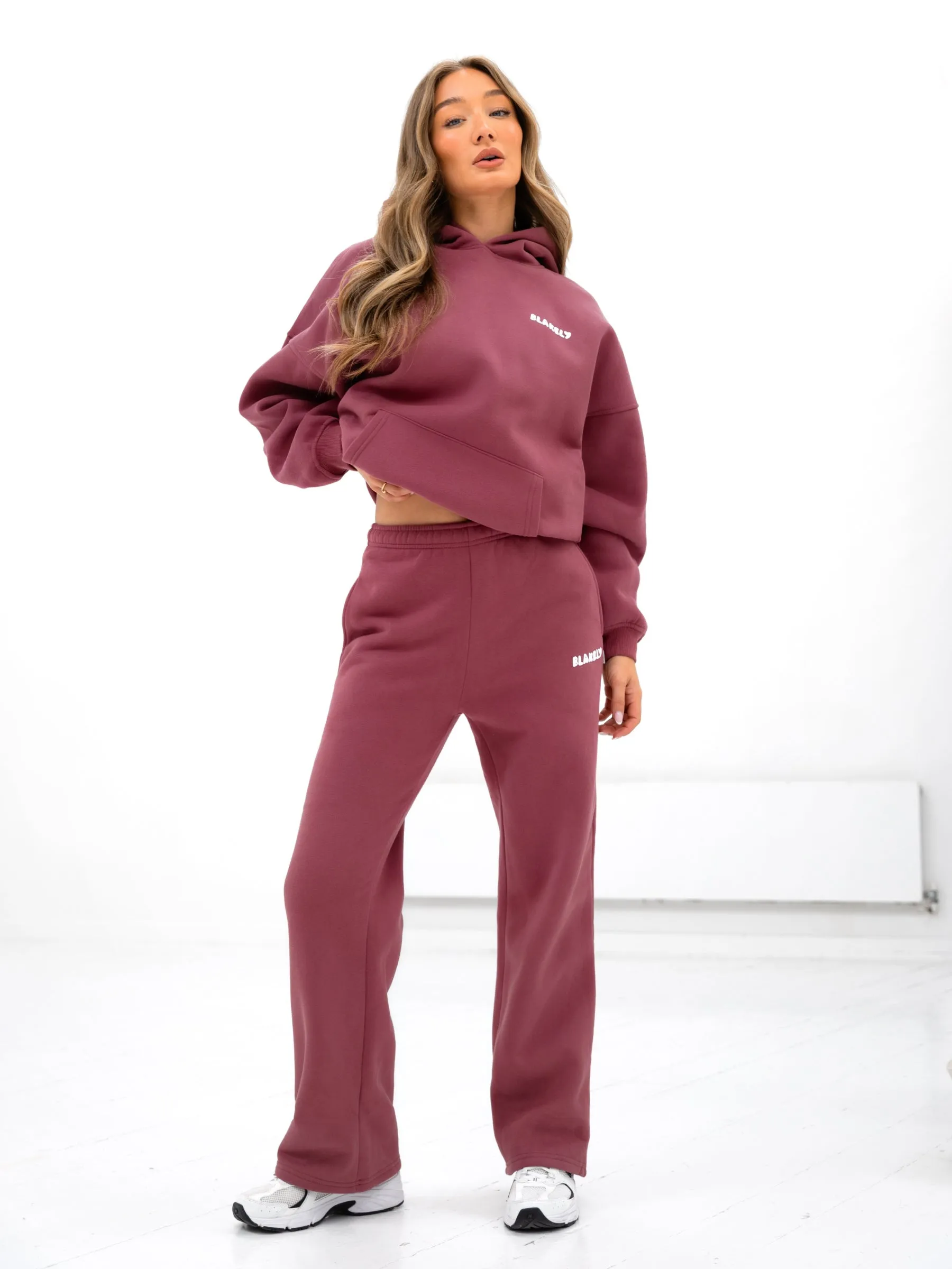 Cloud Print Oversized Hoodie - Dark Pink Top Rated City Feel