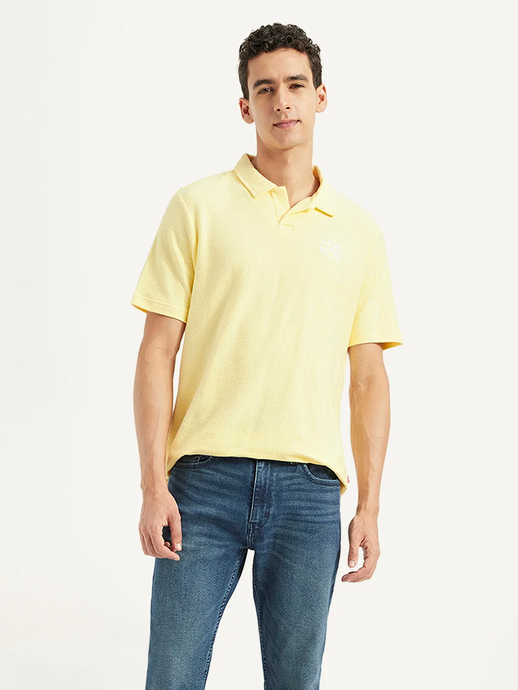 Men's Polo Collar Polo T-shirt Classic Fit Team Uniform