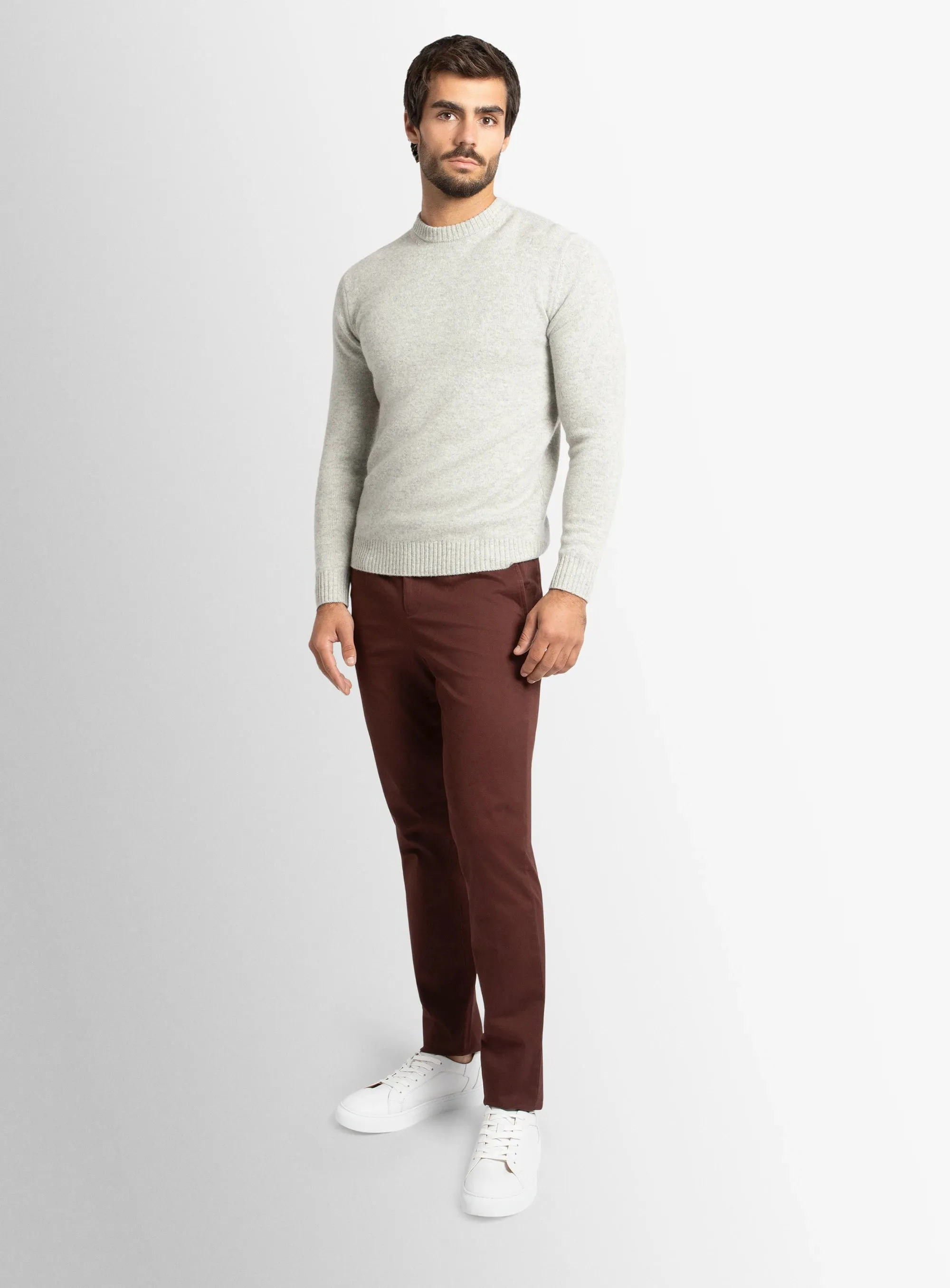 Basic Stretch Active Comfort Wear Carmine Ruby Red Chino