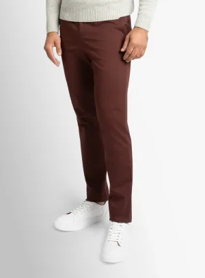 Anti Snag Fabric Non Bulk Carmine Ruby Red Chino