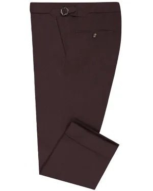 VBC -100% Wool Maroon Twill FlexibleMobility Dynamic Flex Panels
