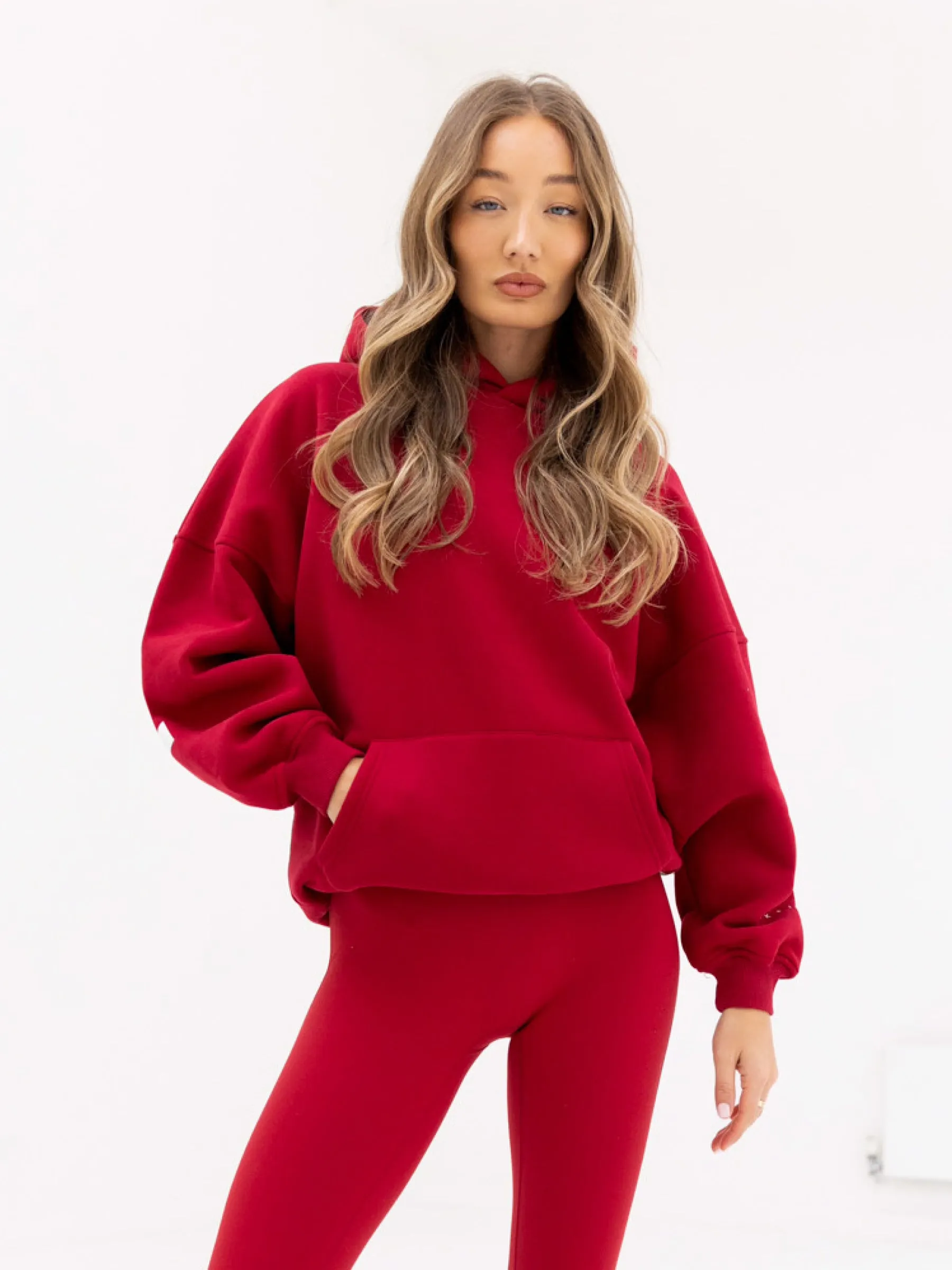 Chipmunk like Everyday apparel Isabel Oversized Hoodie - Cherry Red