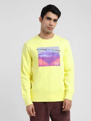 Moisture Wicking Finish Minimalist Stitching Men's Graphic Print Crew Neck Sweatshirt