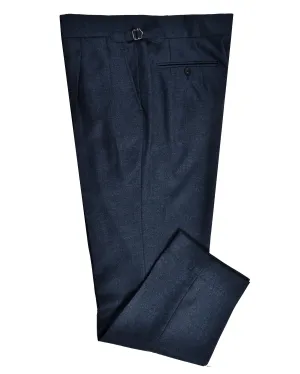 Urban Edge Dugdale Navy Blue Wool Flannel Dress Pant