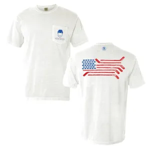 Spittin Chiclets Flag Pocket Tee Drip Dry Fabric Cool Layer Wear