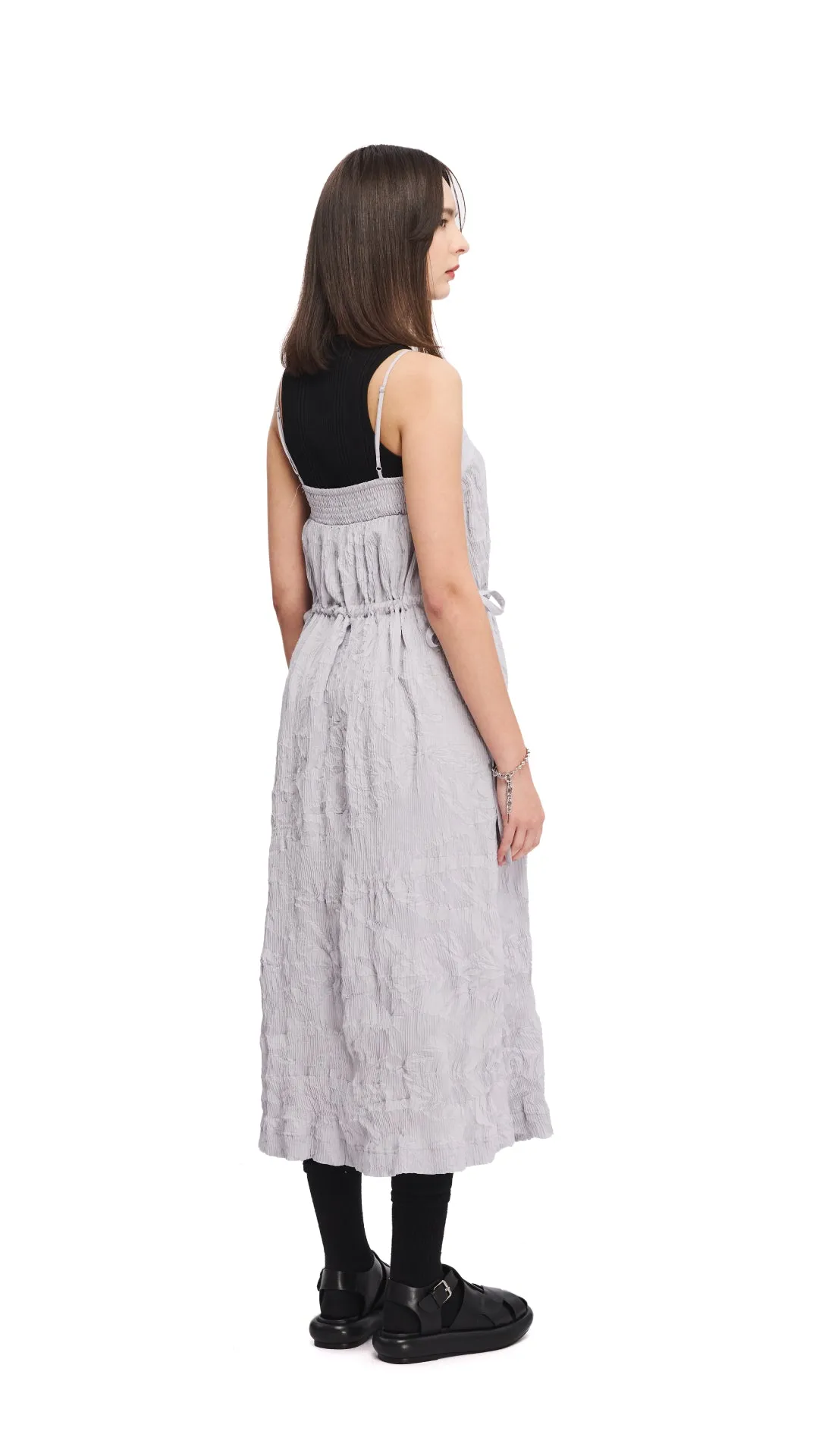 Crinkle Pleat Dress RecycledPolyester