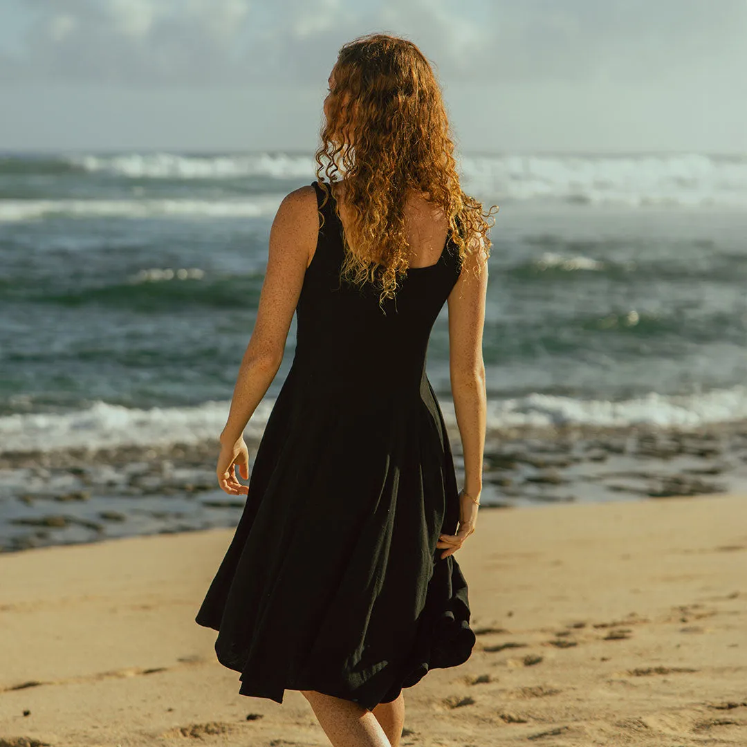 Sonata Dress, Black QuickDryTechnology SnagFree Fabric