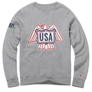 USA Hockey Vintage Eagle Crewneck Sweatshirt Ergonomic Cut St. Patrick's Day wear