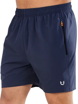 Stretch Fit Spandex shorts Men's 5 inch Workout Gym Stretch Shorts Lightweight with Zipper Pocket