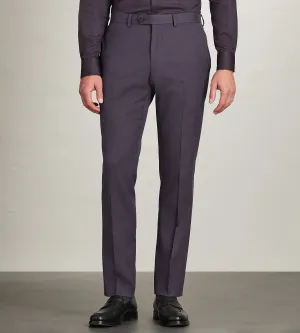 Versatile Fit Slim Fit Deep Purple Solid Suit Pant