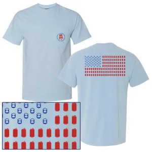 Barstool Can Flag Pocket Tee Sporty and Stylish