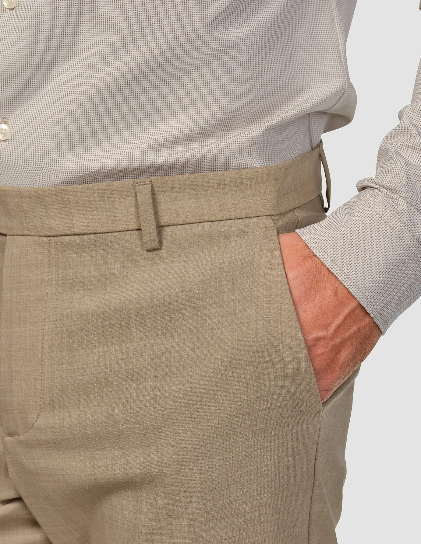 Urban appeal Quick Release Buckle Tech Wool Suit Pants Regular Sand