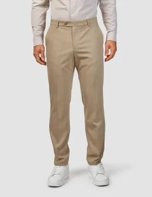 Anti Pilling Textile Tech Wool Suit Pants Regular Sand