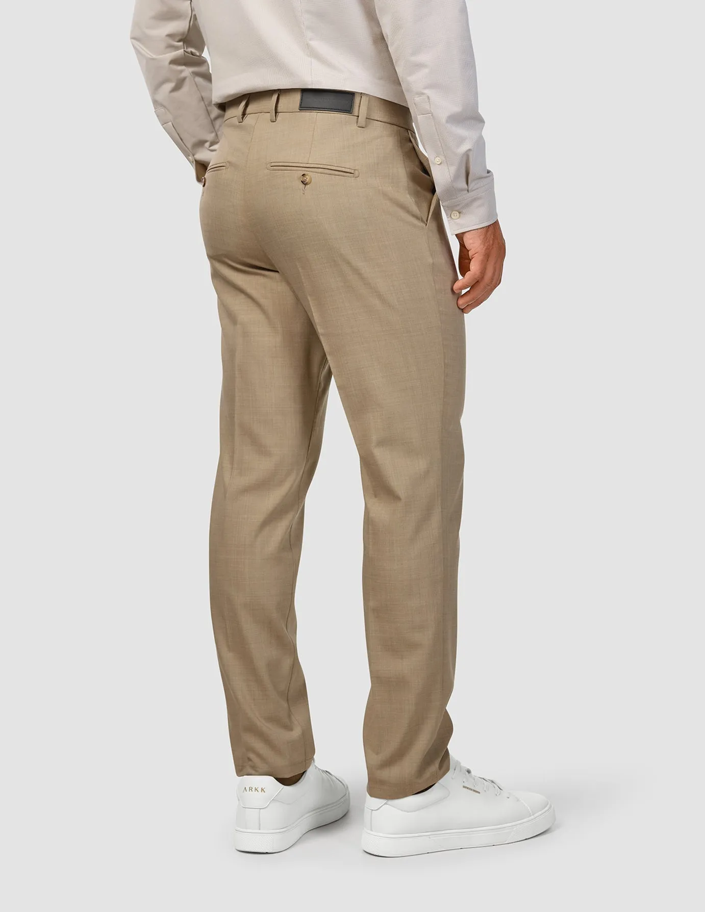 Tech Wool Suit Pants Regular Sand High Durability Stitching
