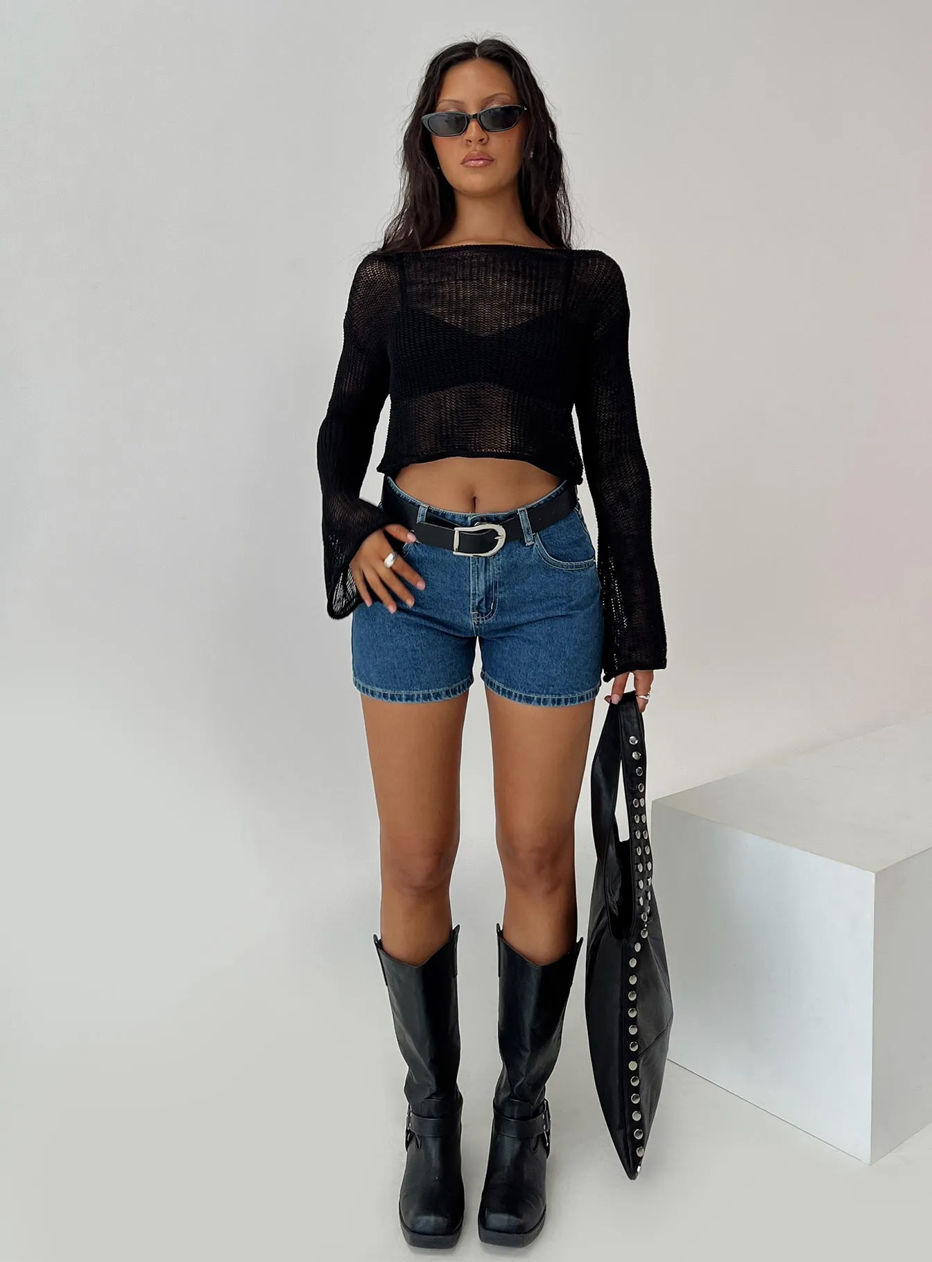 Saldana Shorts Mid Blue Denim SoftTouch