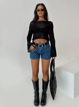 Saldana Shorts Mid Blue Denim SoftTouch