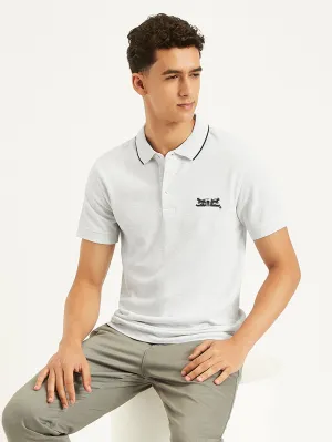 Four Button Placket UVBlocking Fabric Tech Men's Solid Slim Fit Polo T-Shirt