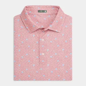 Summer Party Reels Printed Performance Polo