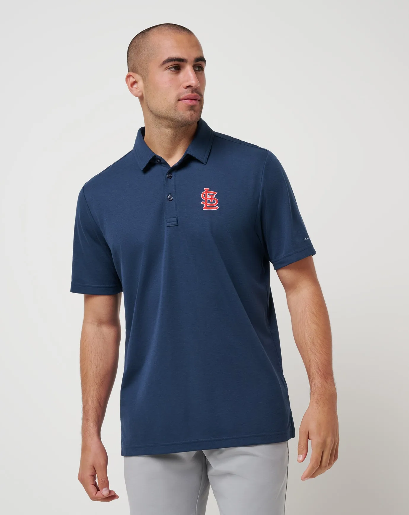 St Louis Cardinals Playoff Pitch Polo Soft Collar Construction