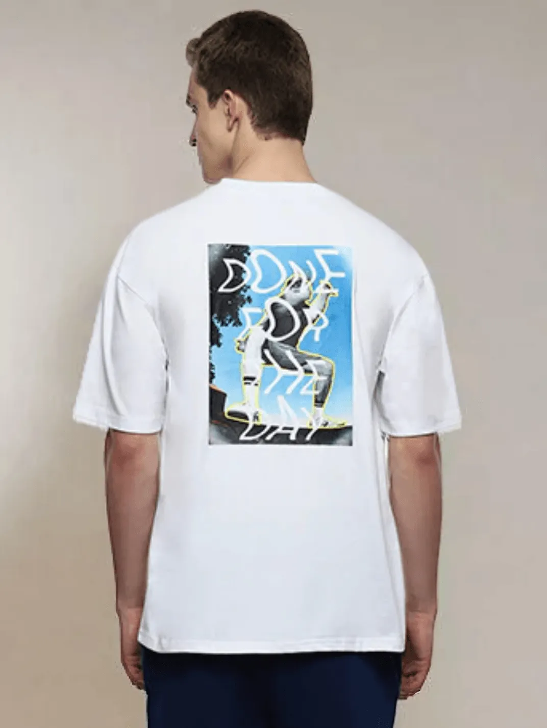 Stretchable Fabric Balance Core Wrap Oversized T-Shirt