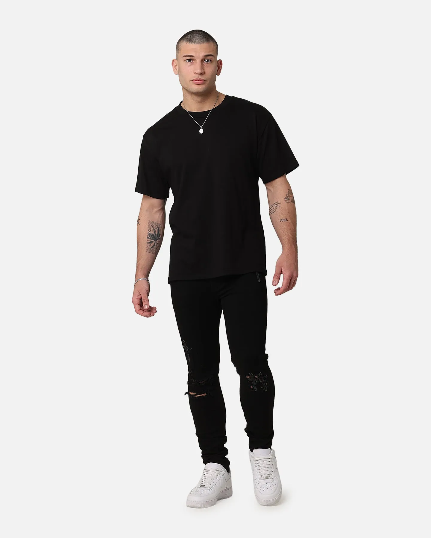 Travel Style Earthy Streetwear Fan Nature Lover Saint Morta Crossfire Jeans Black