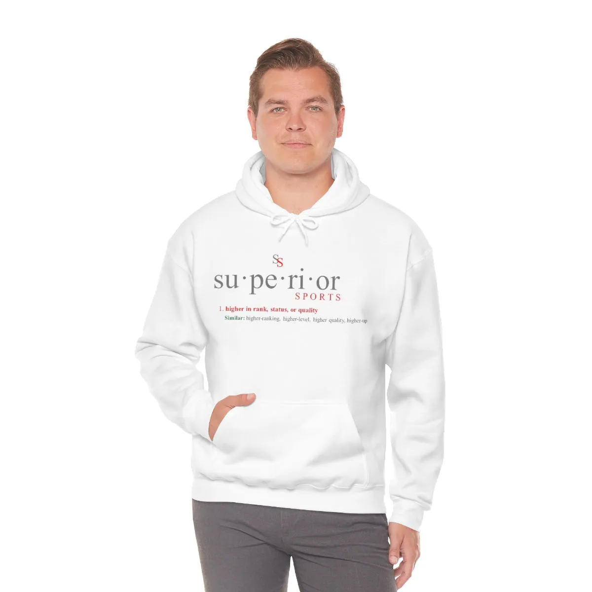 Two Way Zipper Men Hooded Sweatshirt
