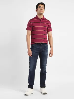 Men's Striped Regular Fit Polo T-shirt Office To Dinner