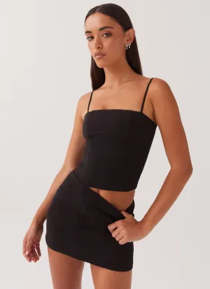 Event Favorite Eliana Suit Mini Skirt - Black