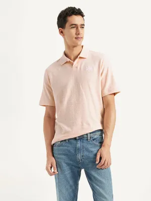 Flexible Ribbed Collar Men's Polo Collar Polo T-shirt