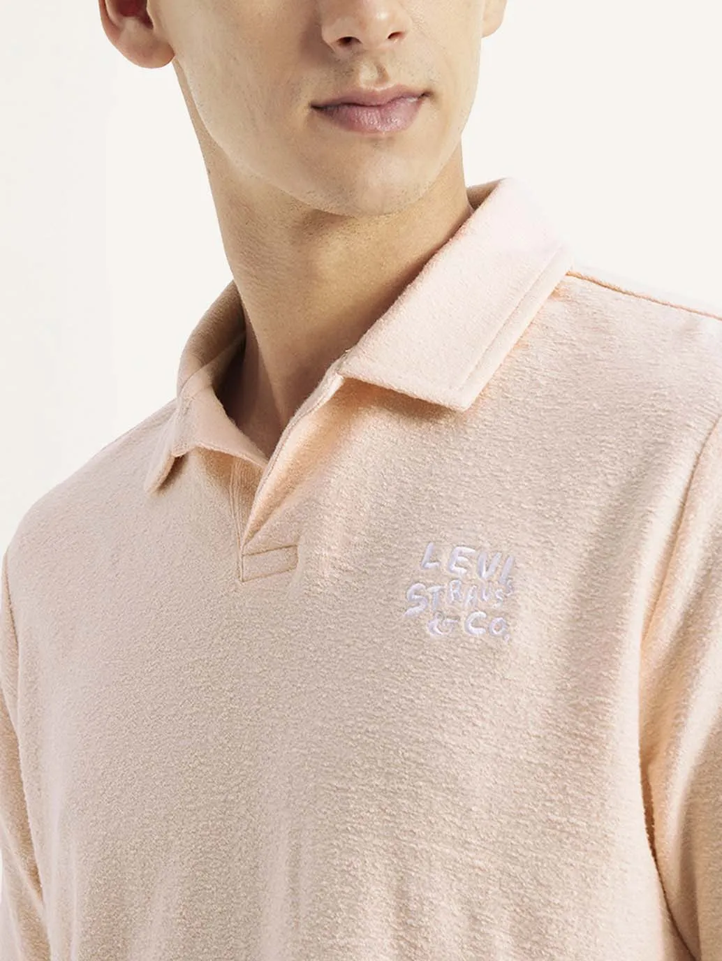 Men's Polo Collar Polo T-shirt NonRestrictive Shoulder Design