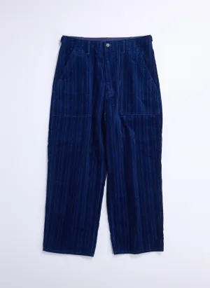 Sustainable Base SmoothZipper Indigo Cotton Corduroy Baker Pants