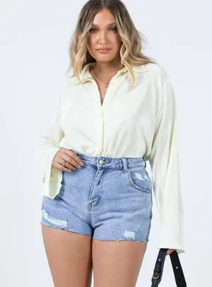 Sherrie Denim Shorts Feather Glow